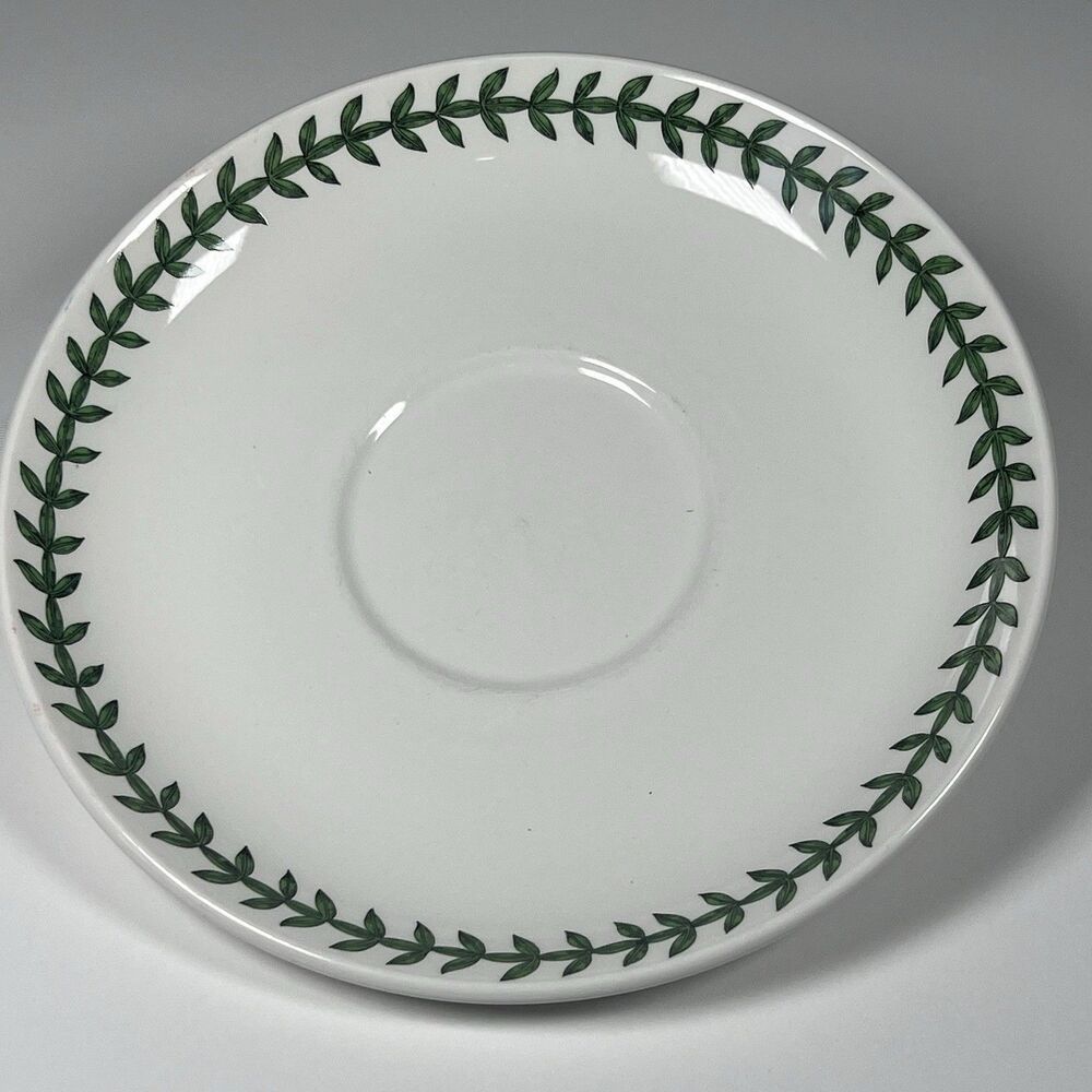 Portmeirion Botanic Garden White Green Large 8" Saucer Replacement Unmarked